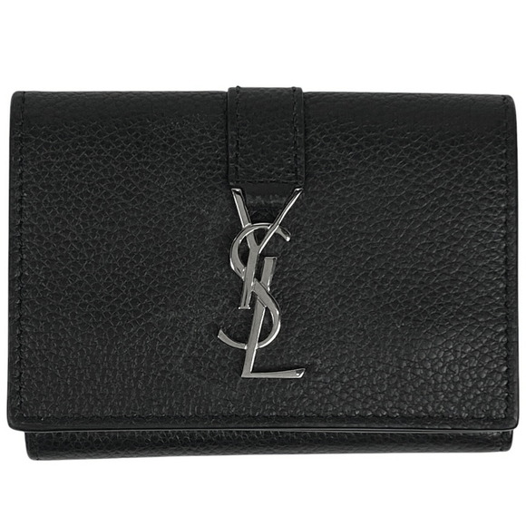 Saint Laurent Origami Wallet YSL Tri Leather Black - Picture 1 of 5